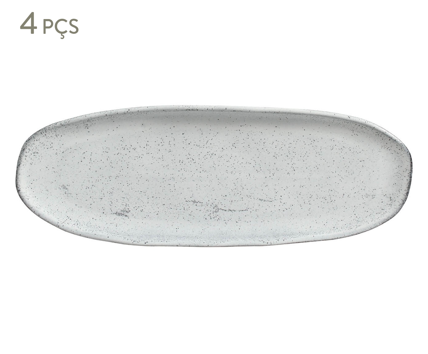 Jogo de Travessas Oval Rasa Org&acirc;nico Echo Branco - image 0
