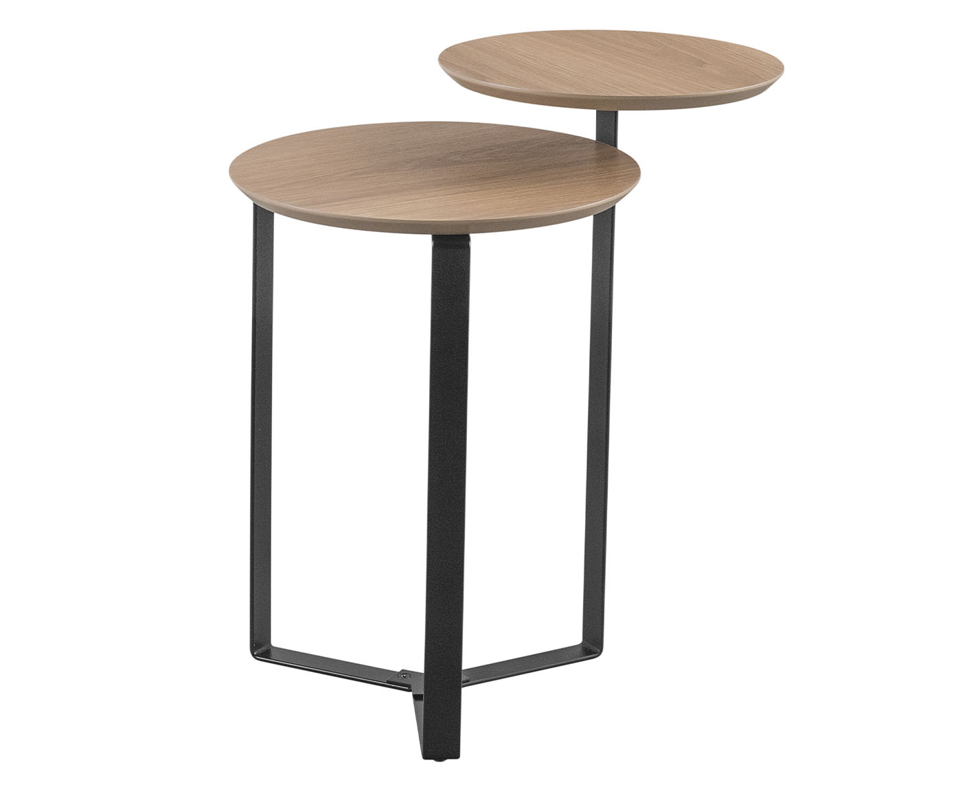 Mesa de Centro Dois Tampos Chanfrada Org&acirc;nica Hanover e Preto - image 0