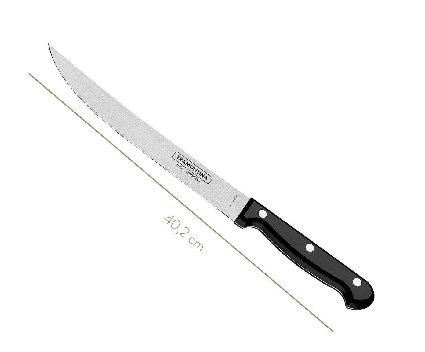 Faca Trinchante em Inox Thale 8" - Preta - image 1