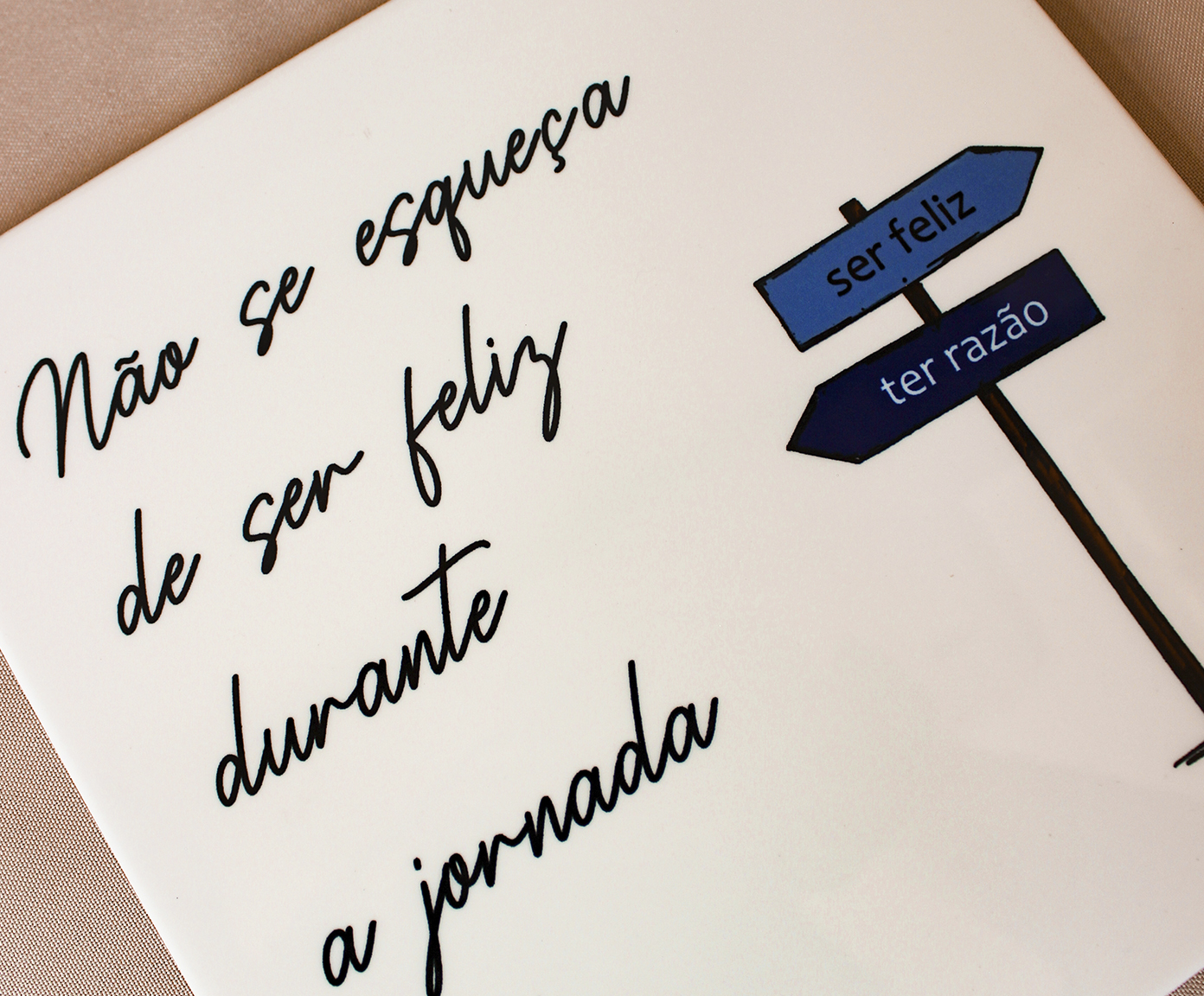 Azulejo Decorativo "Ser Feliz" - image 1