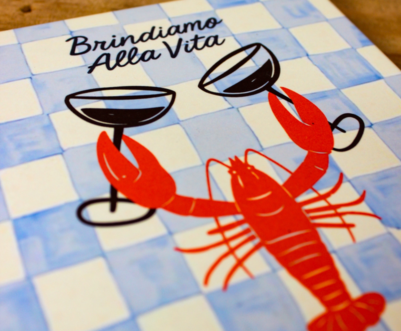 Azulejo Decorativo "Brindiamo Alla Vita" image number 2