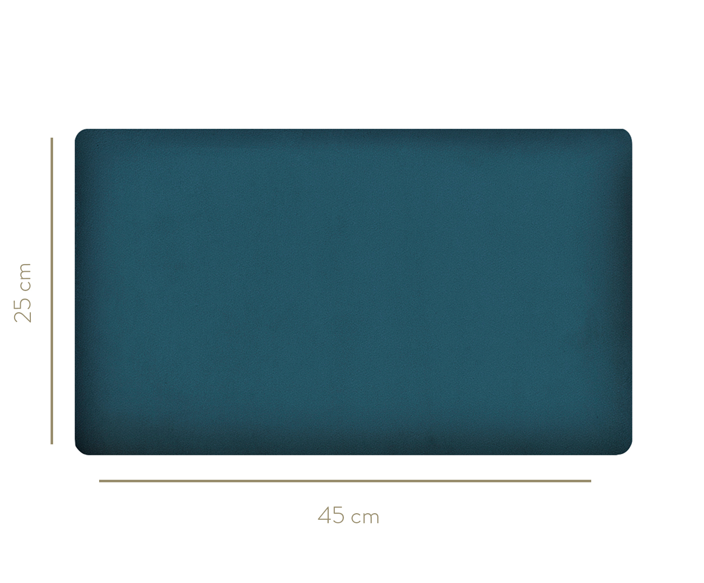 Cabeceira Modular em Veludo Duni Rectangle - Azul Acquamarine image number 4