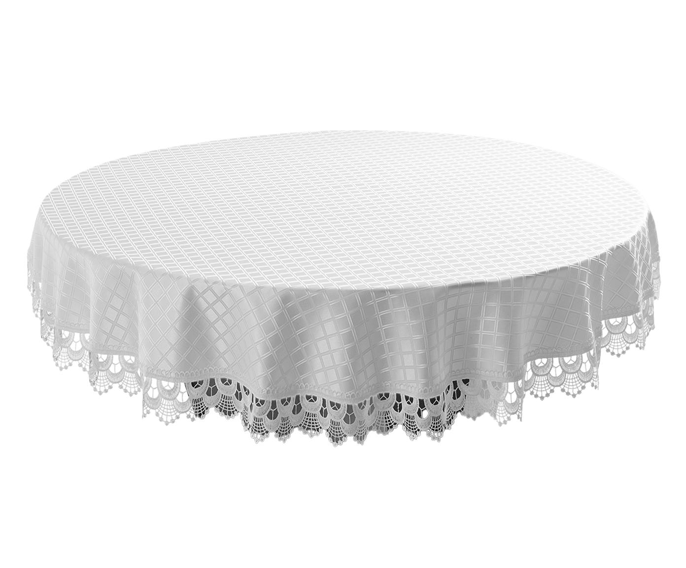 Toalha de Mesa Redonda Melian Branco - image 1