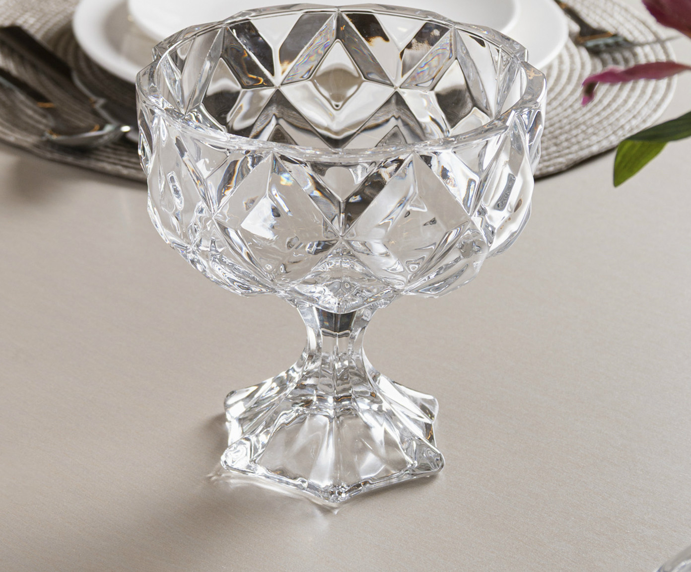 Centro de Mesa Petit Deli Diamond com P&eacute; Cristal image number 3