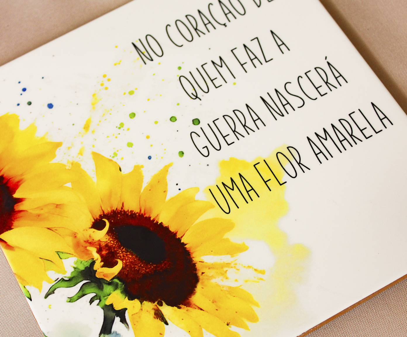 Azulejo Decorativo "Girassol Amarelo" - image 1