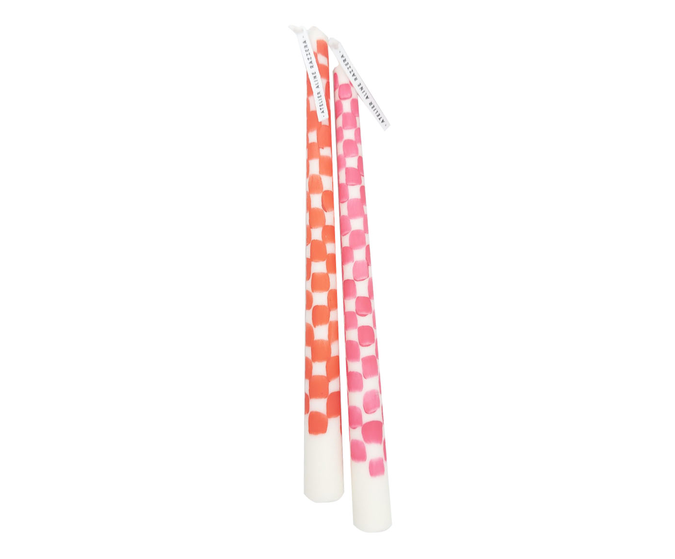 Velas para Casti&ccedil;al Checkboarder Vermelho e Rosa - 2 pe&ccedil;as - image 0