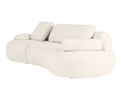 Sof&aacute; Laguna by Elle - Lateral Direta Estendida Boucle Off White VII image number 2