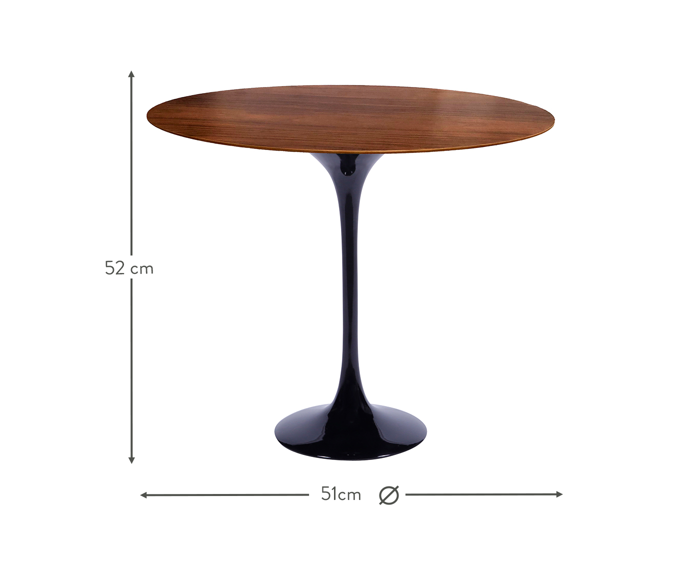 Mesa Saarinen Lateral Imbuia Base Preta - image 1