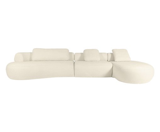 Sof&aacute; Laguna by Elle - Chaise Direita Boucle Off White VIII - image 0
