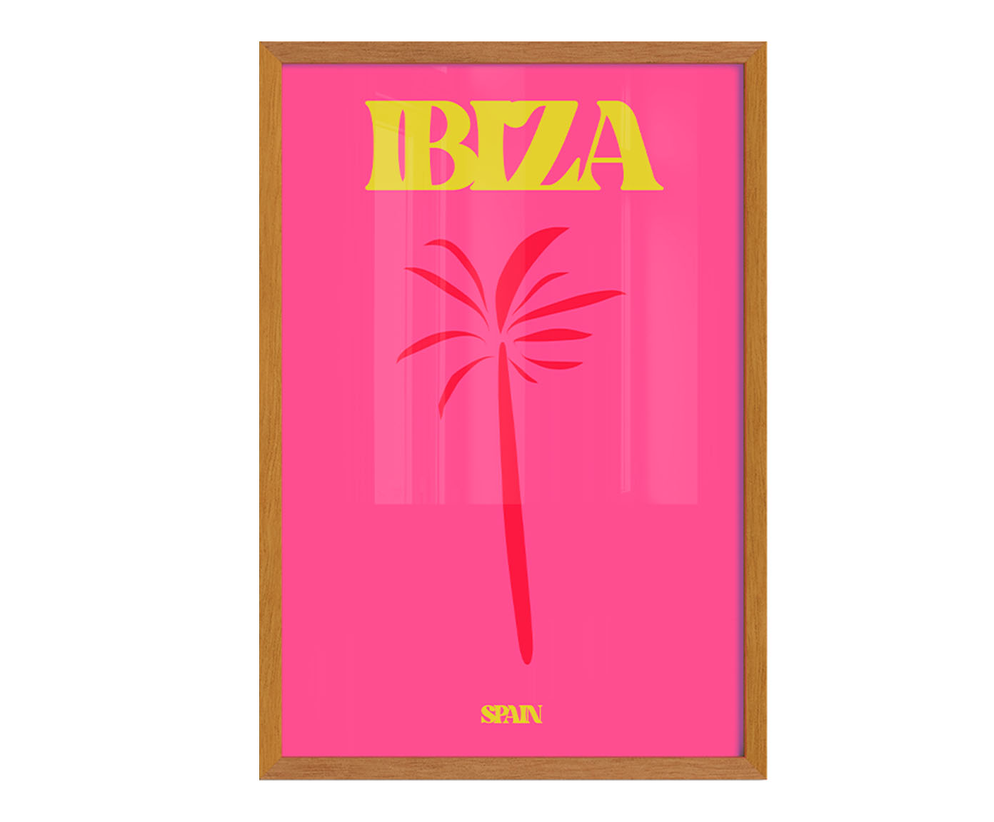 Quadro Ibiza com Moldura em Madeira - image 1