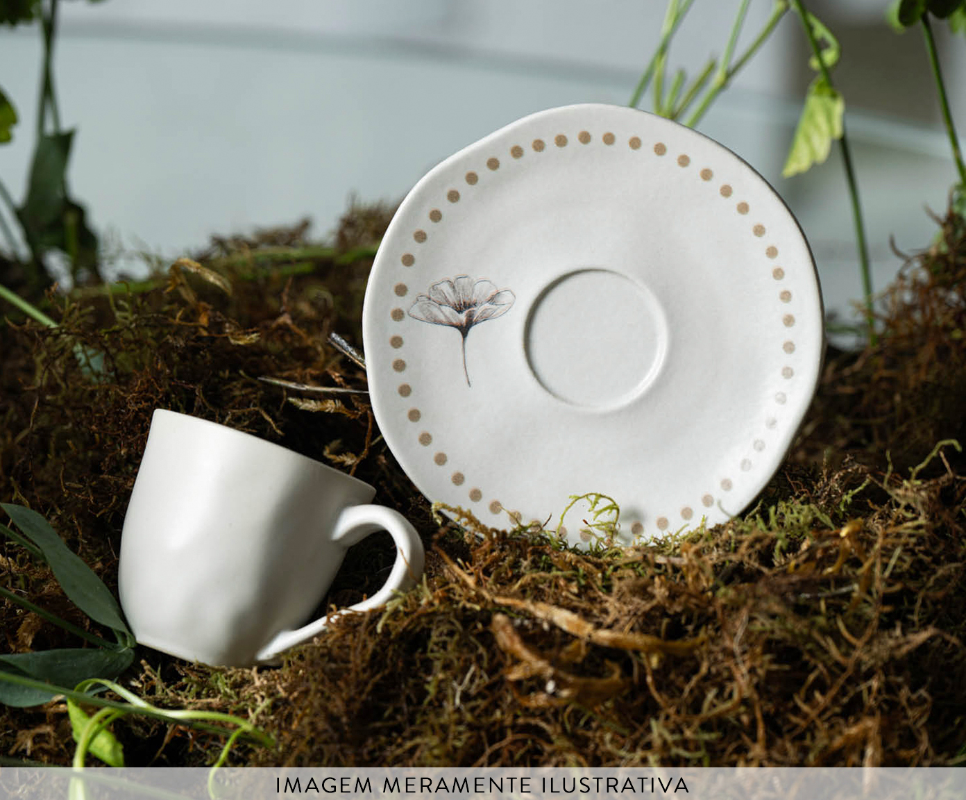 Jogo de X&iacute;caras para Caf&eacute; Org&acirc;nico Amana Floral - image 1