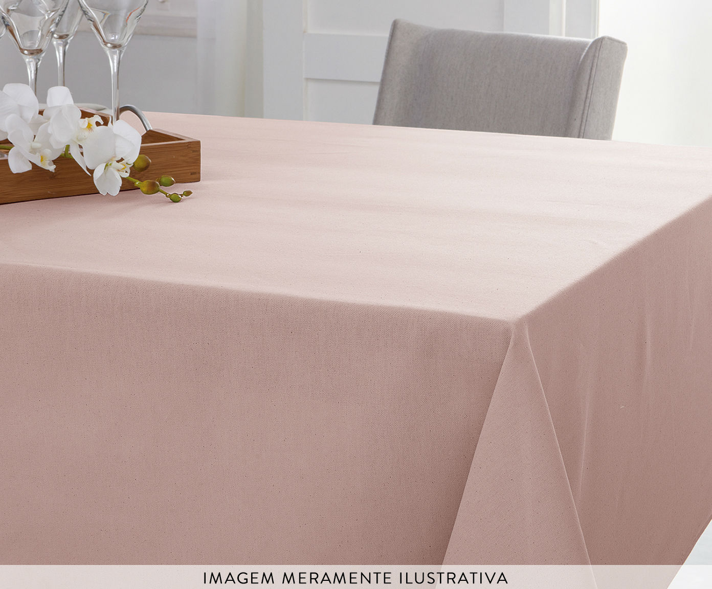 Toalha de Mesa Redonda Panam&aacute; Ros&ecirc; - image 1