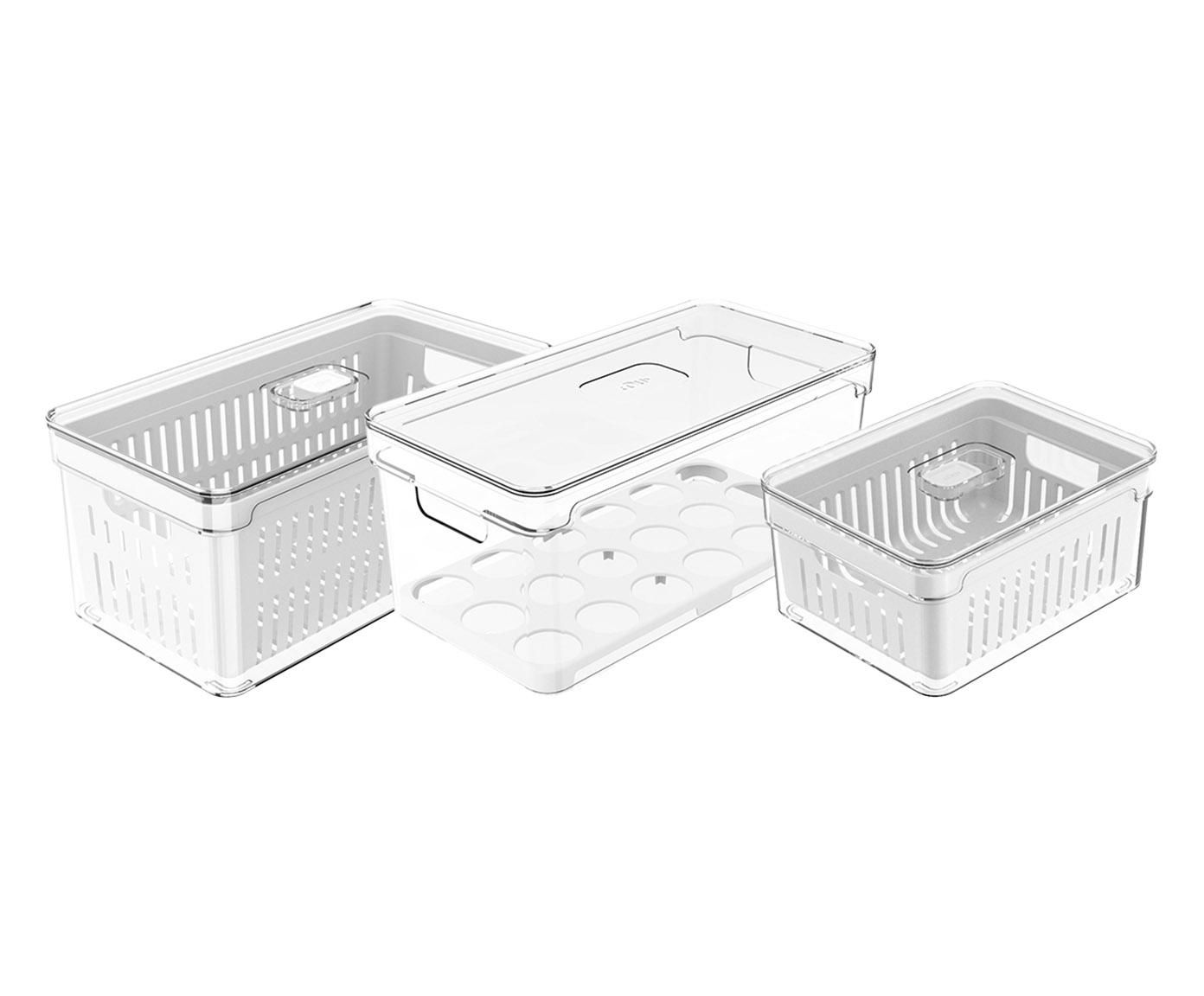 Jogo de Organizador de Geladeira Clear Fresh Natural - image 0