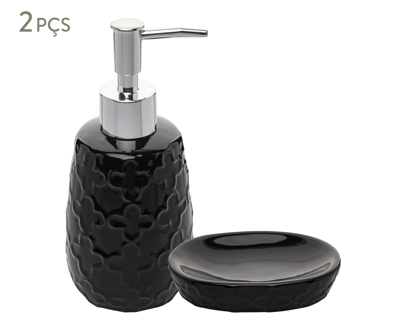 Jogo para Banheiro Clover Preto - image 0