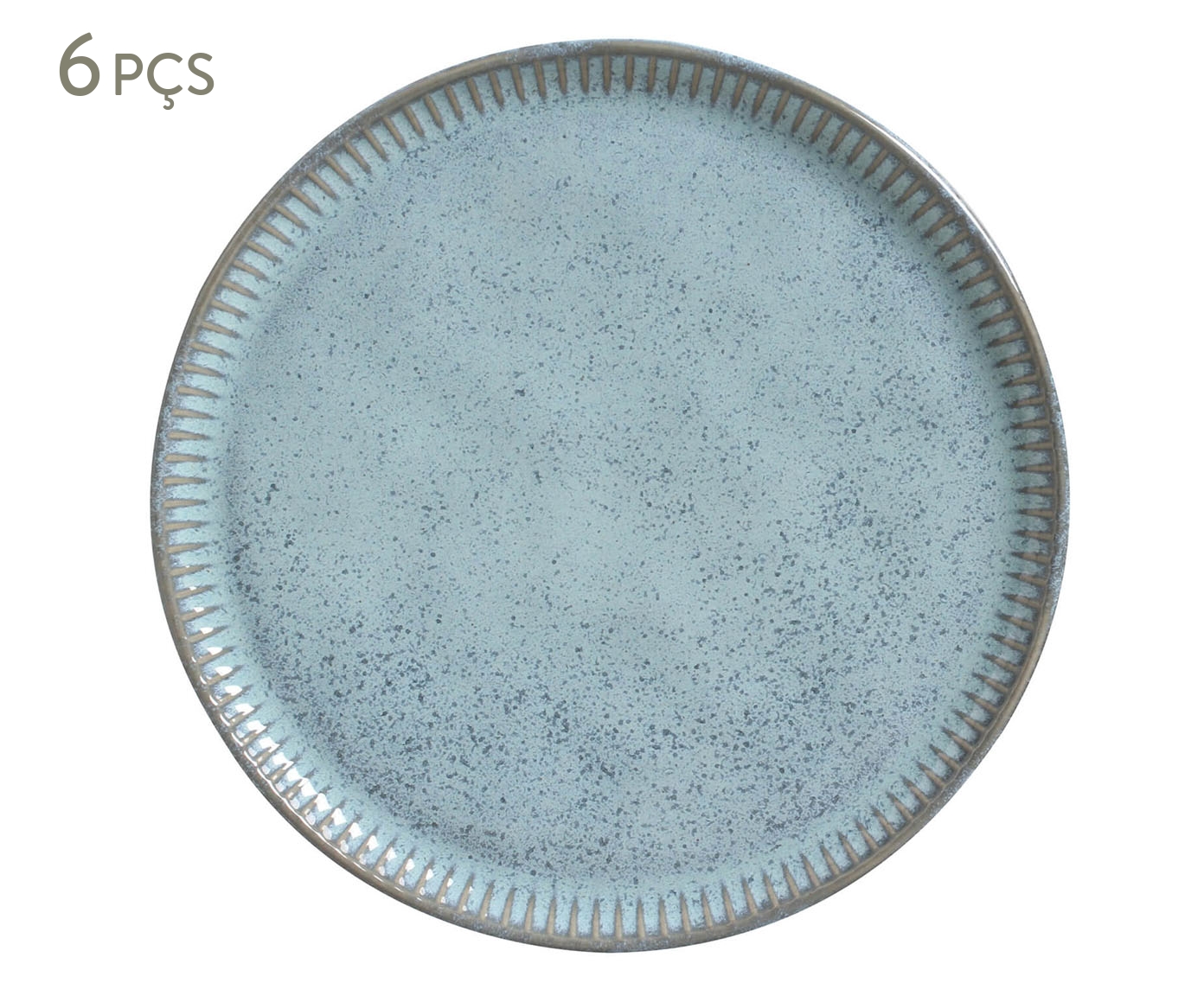 Jogo de Pratos Raso Linhas Breeze Azul Claro - image 0