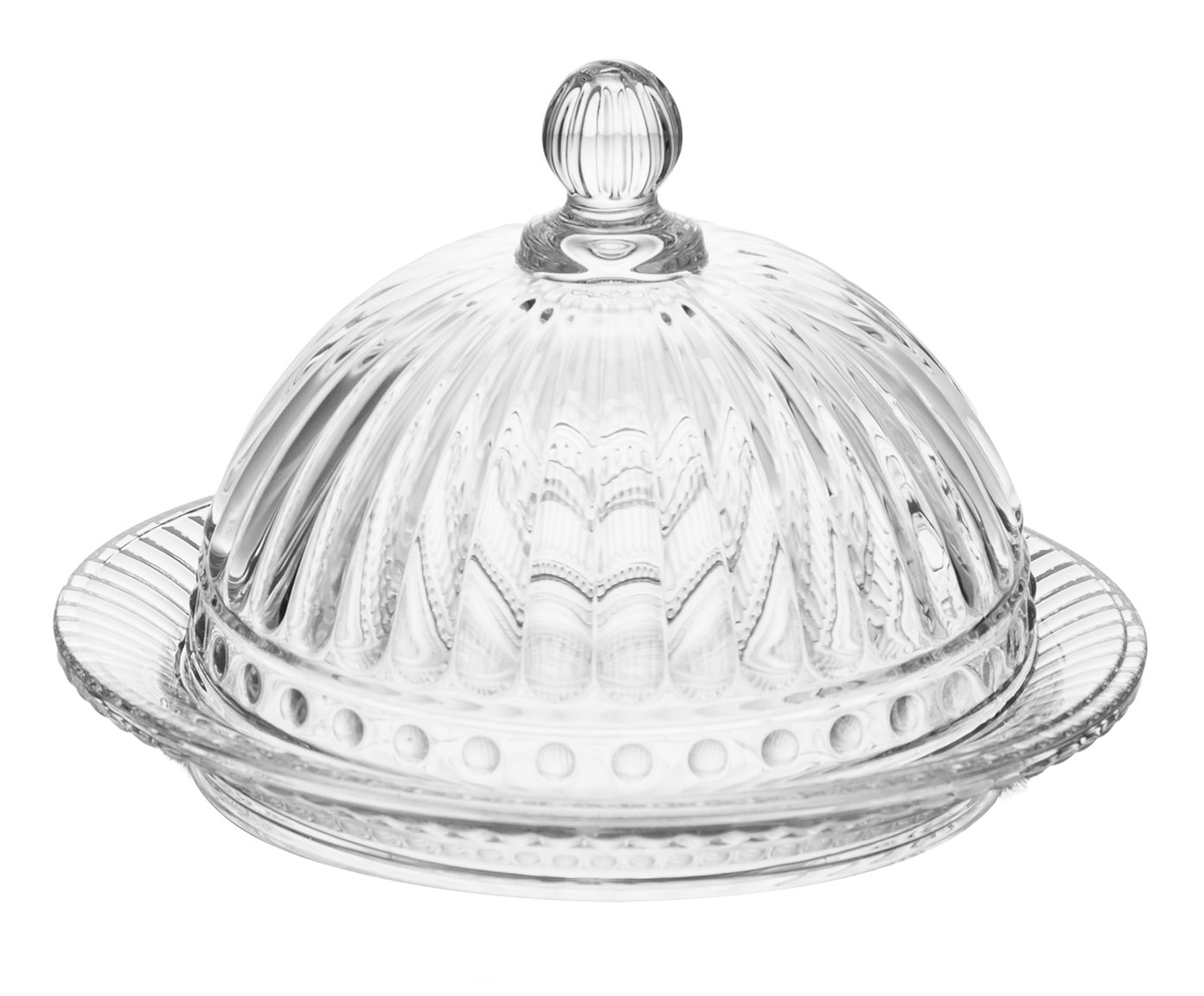 Prato para Doce em Cristal com Tampa Empire - image 1