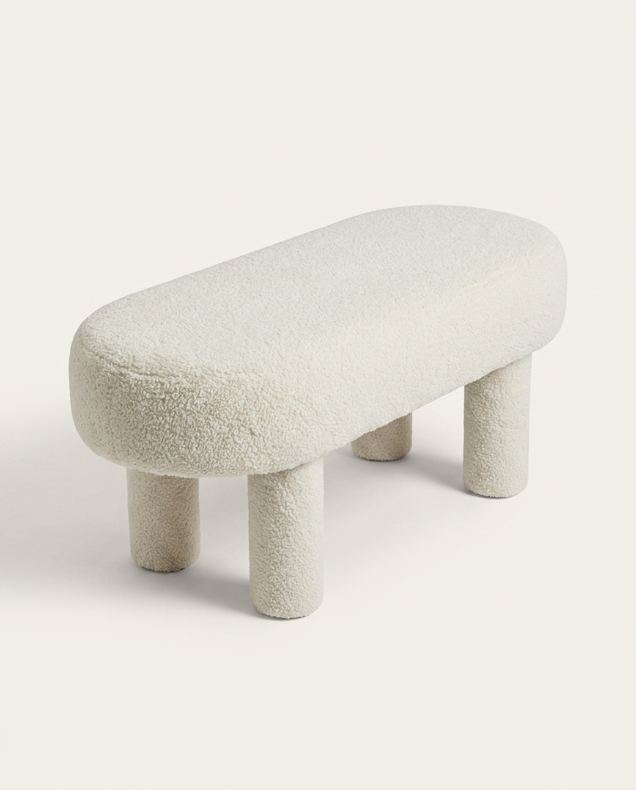 Puff Oval Bold em Boucle Off-White image number 6