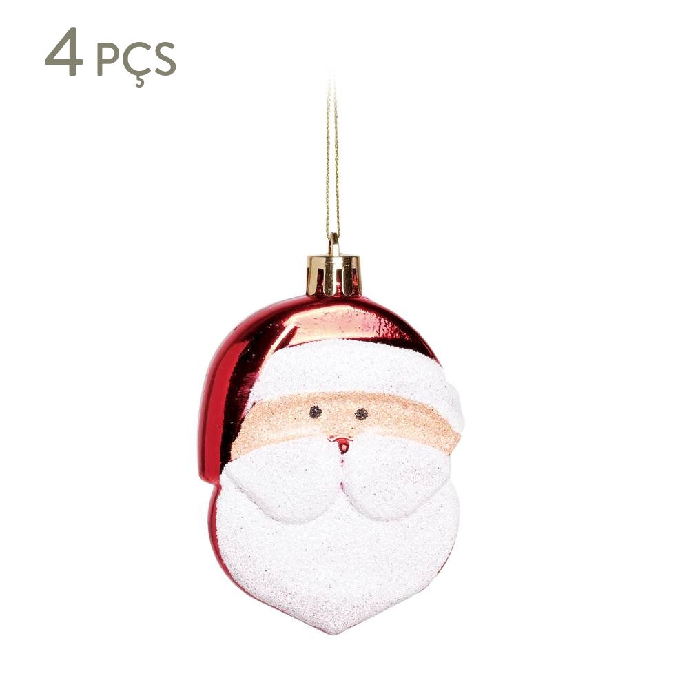 Jogo de Enfeites Rosto Noel - image 0