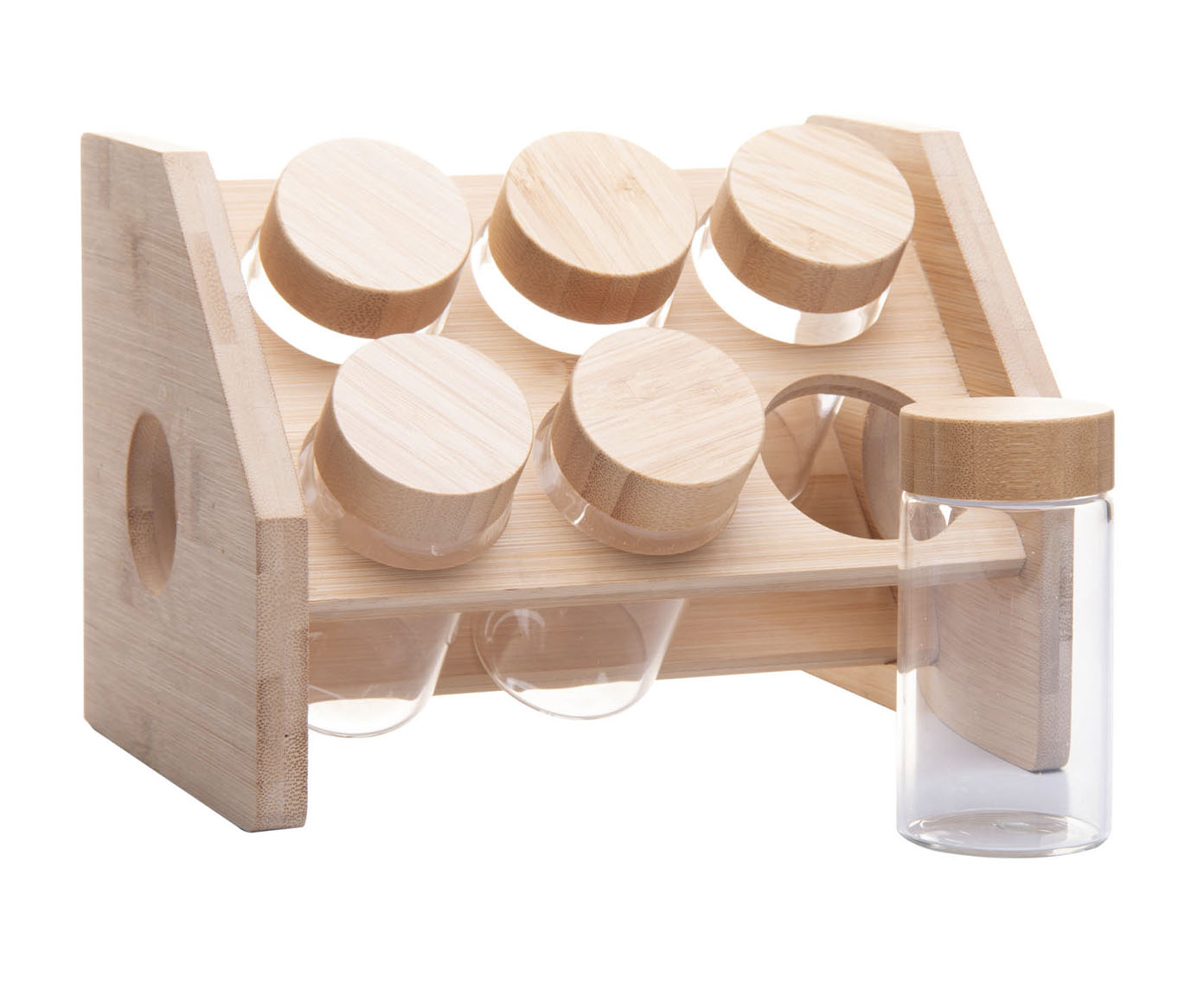 Jogo de Potes com Rack em Bambu Vl - image 0