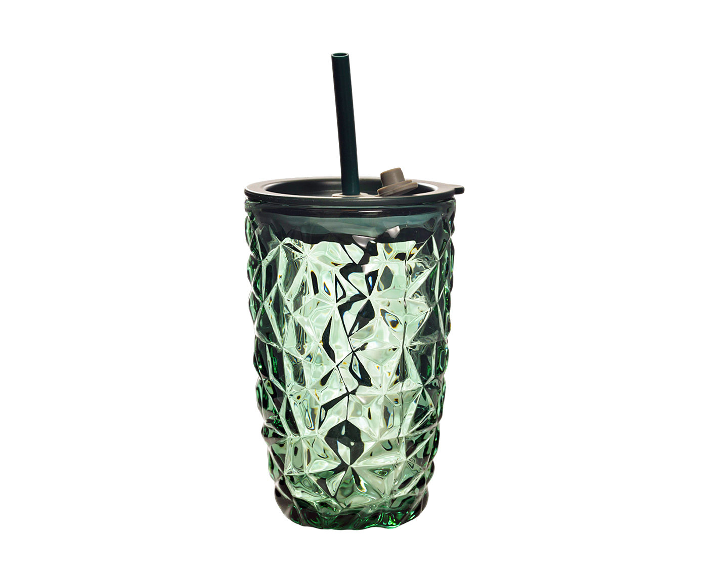 Copo com Tampa e Canudo Lucky Verde - 420 ml - image 0