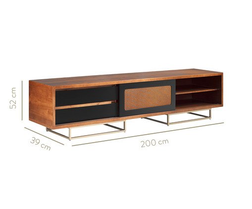 Rack Magna - Natural e Preto image number 1
