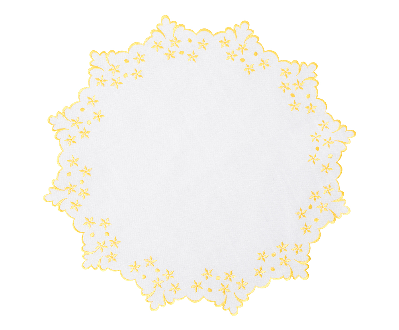 Lugar Americano Kutipa - Branco e Amarelo - image 0
