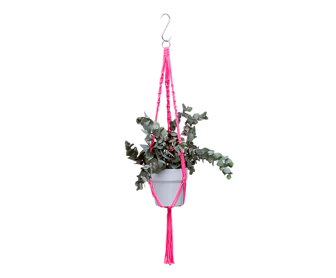 Hanger em Macram&ecirc; Neon Pink - image 0