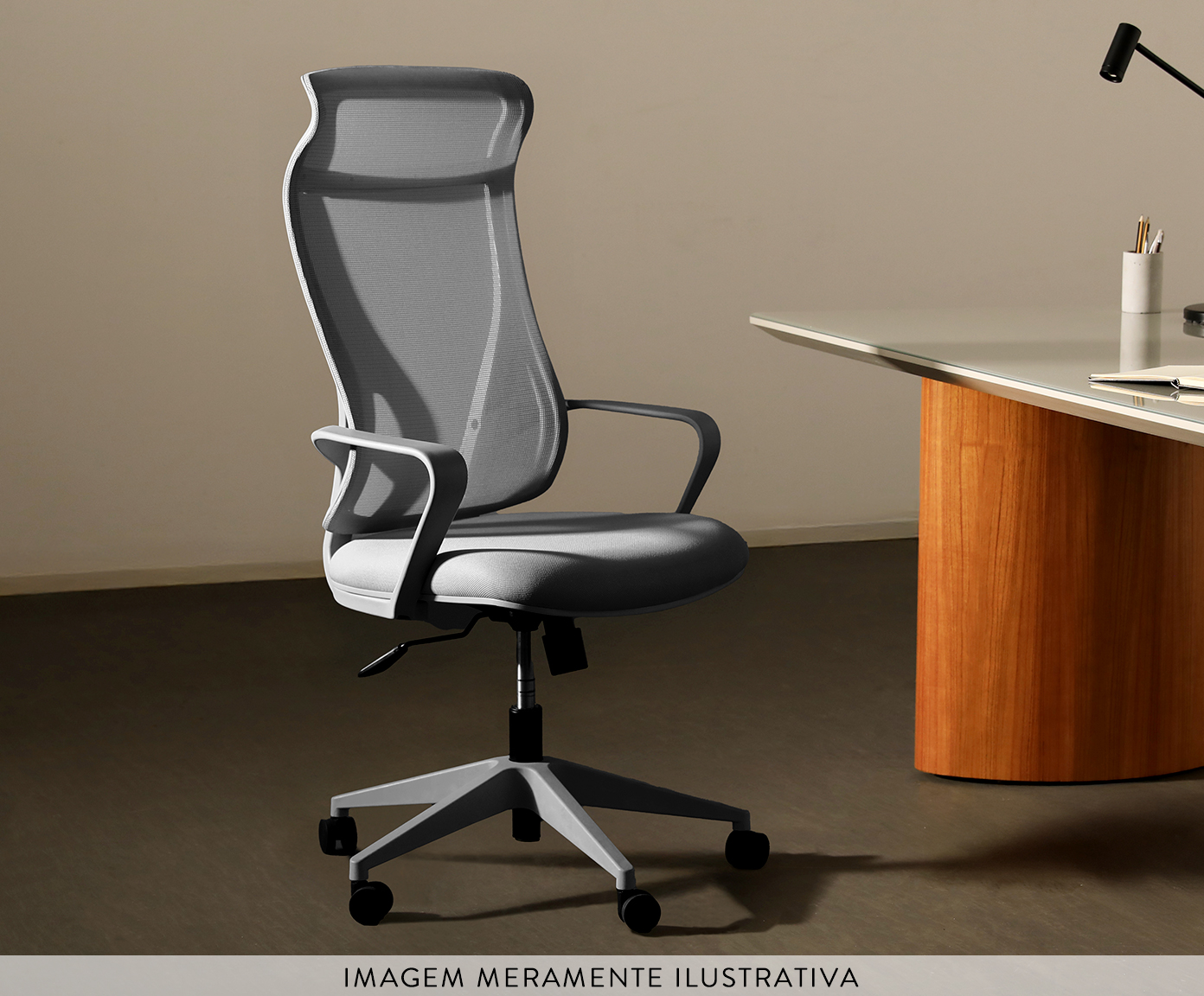 Cadeira Office Kira Cinza image number 2