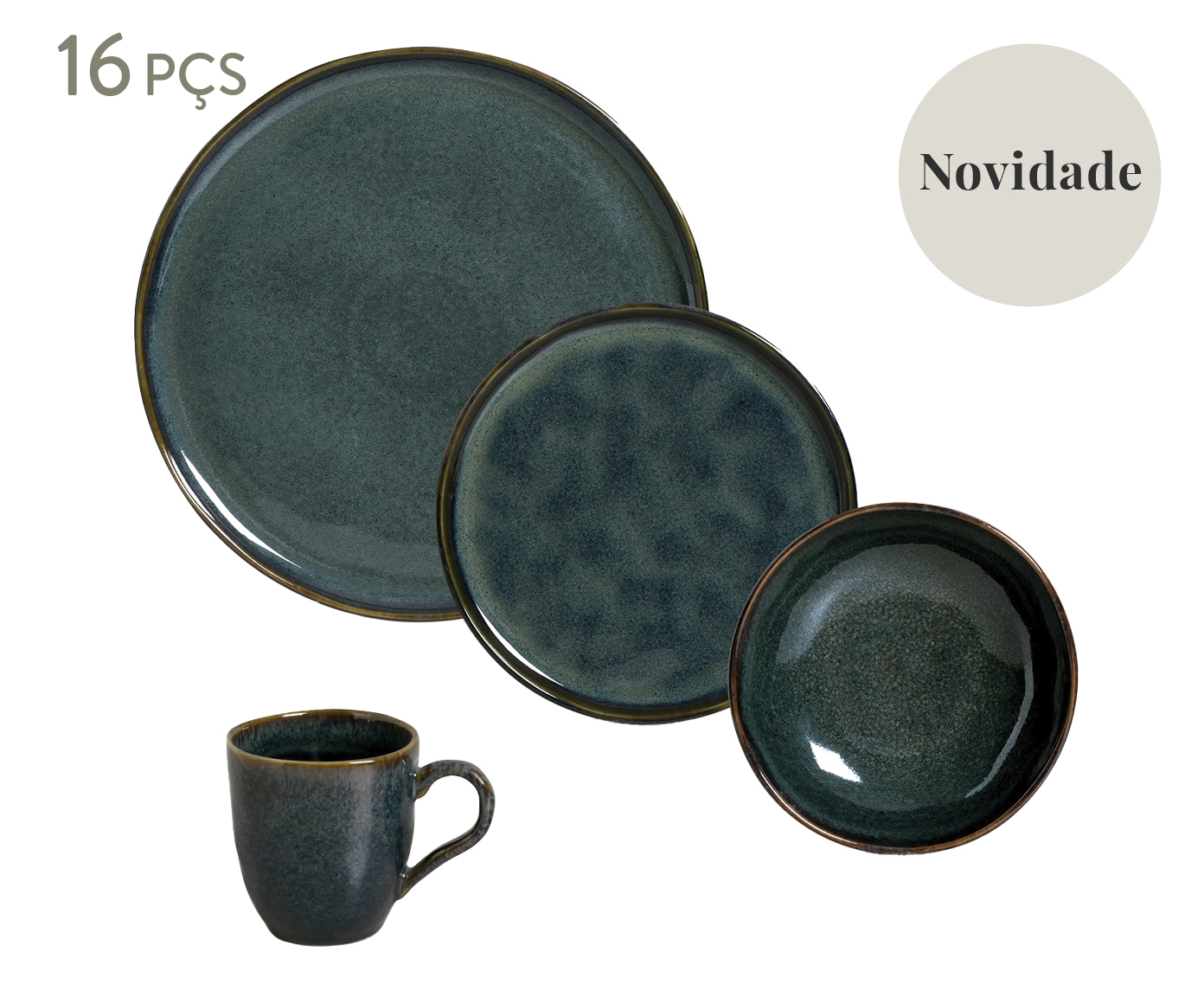 Aparelho de Jantar Bio Oceano Azul - 30Pcs - image 0