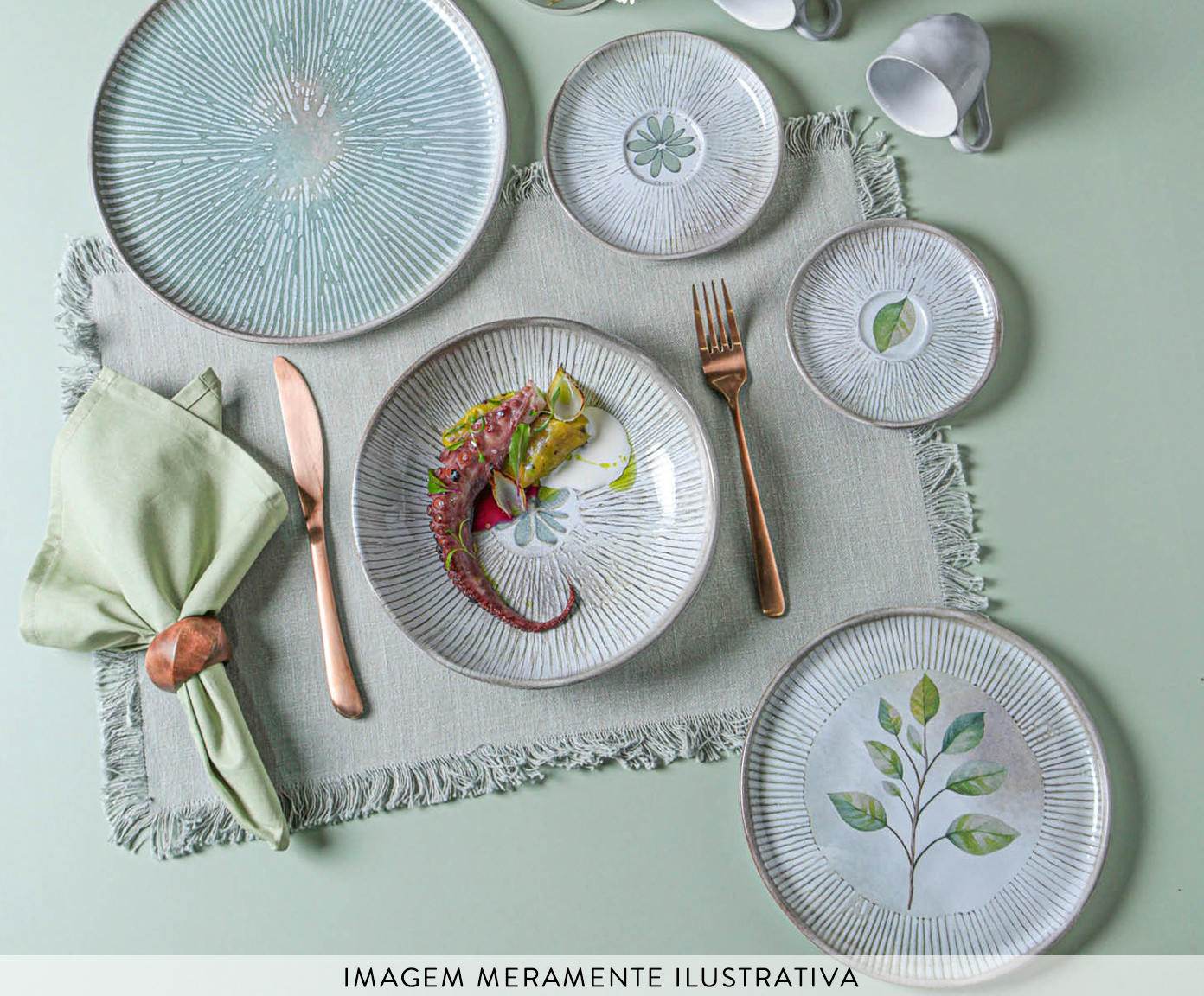 Aparelho de Jantar Bio Evergreen Floral - 30P&ccedil;s - image 1