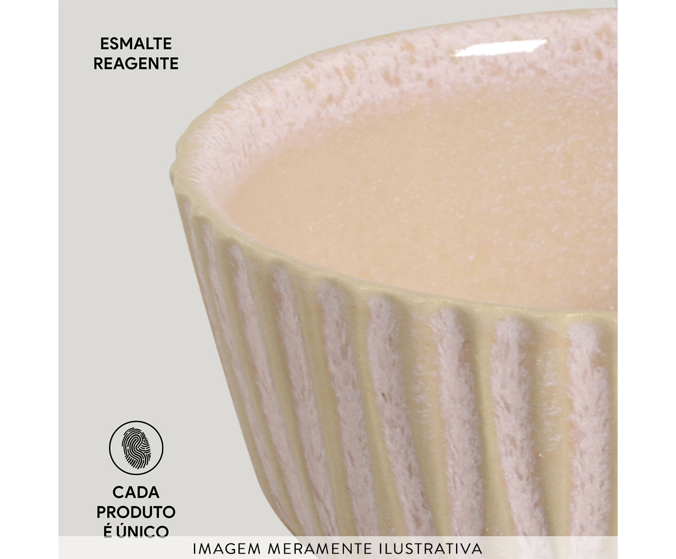 Jogo de Ramequins M&eacute;dio Linhas Litchi Rosa image number 4