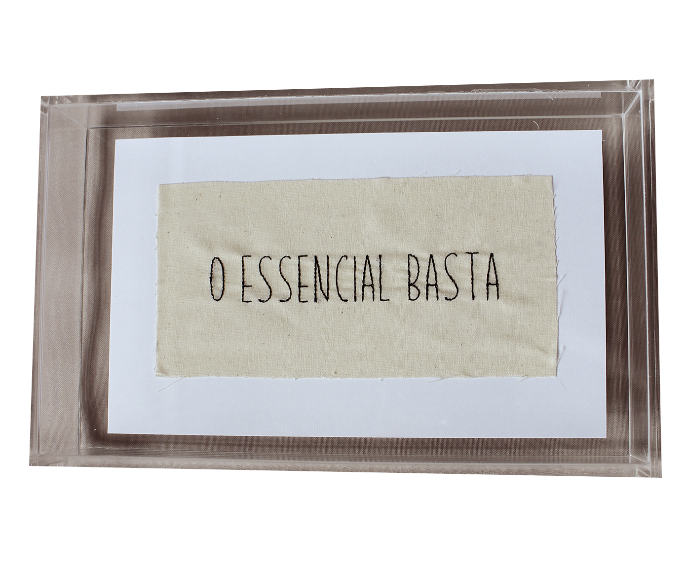 Quadro em Acr&iacute;lico "Bordado O Essencial Basta" - image 0