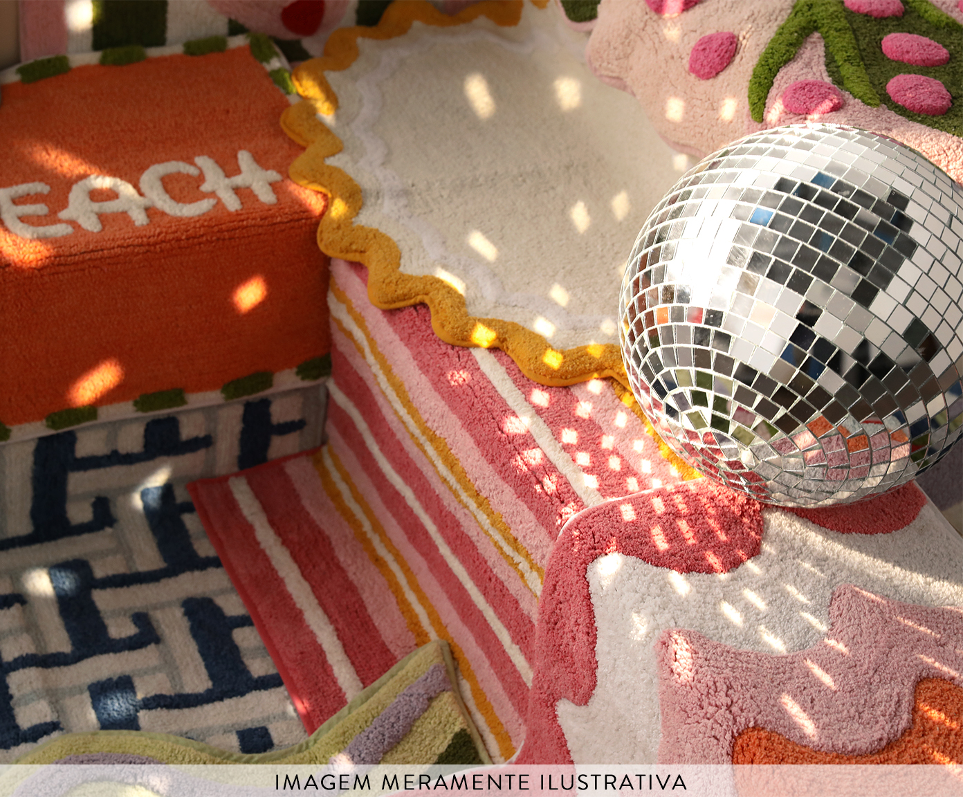 Tapete de Banheiro Nice Peach Colorido image number 5