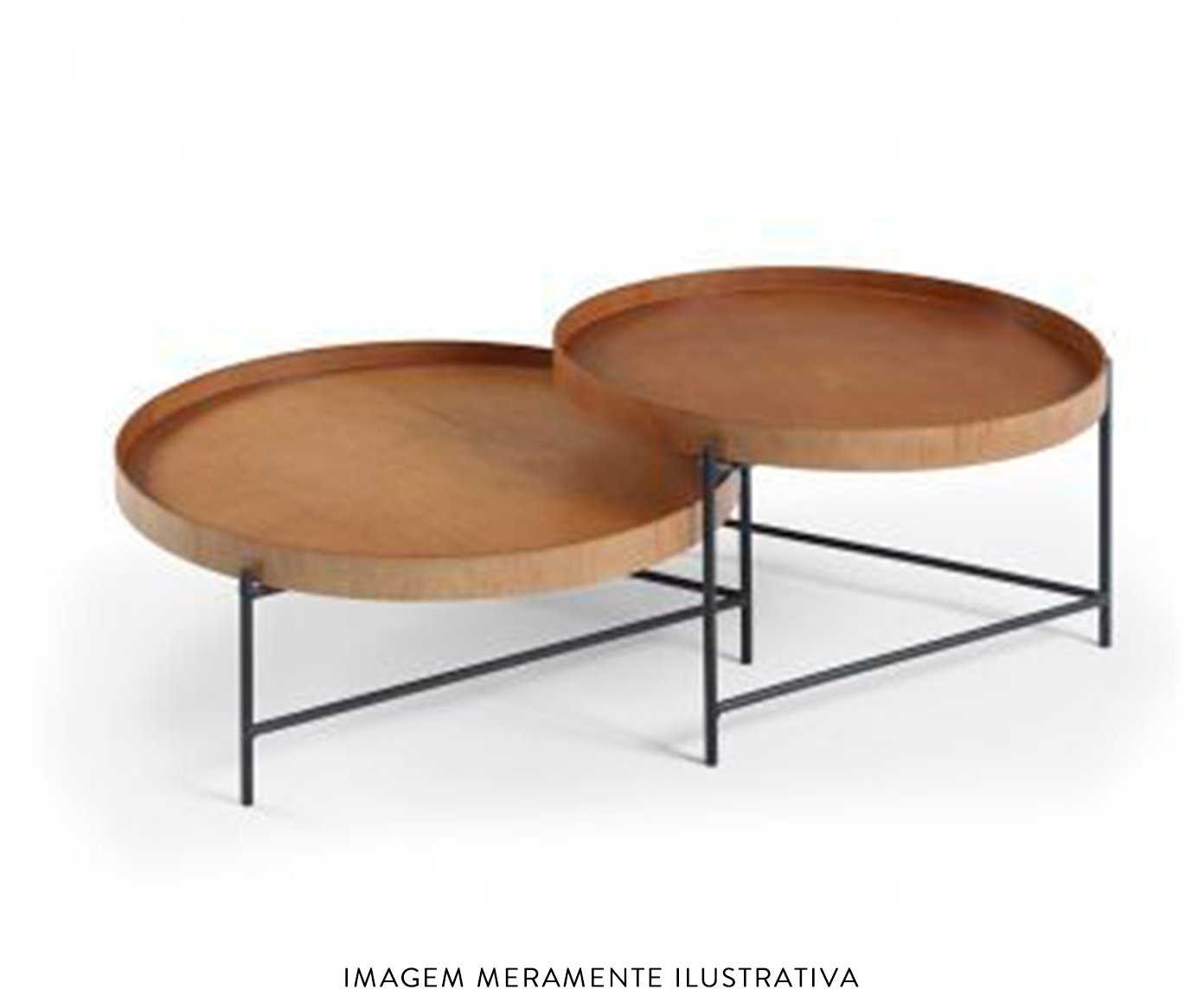Mesa de Centro Debora Laminado com Base de Metal image number 3
