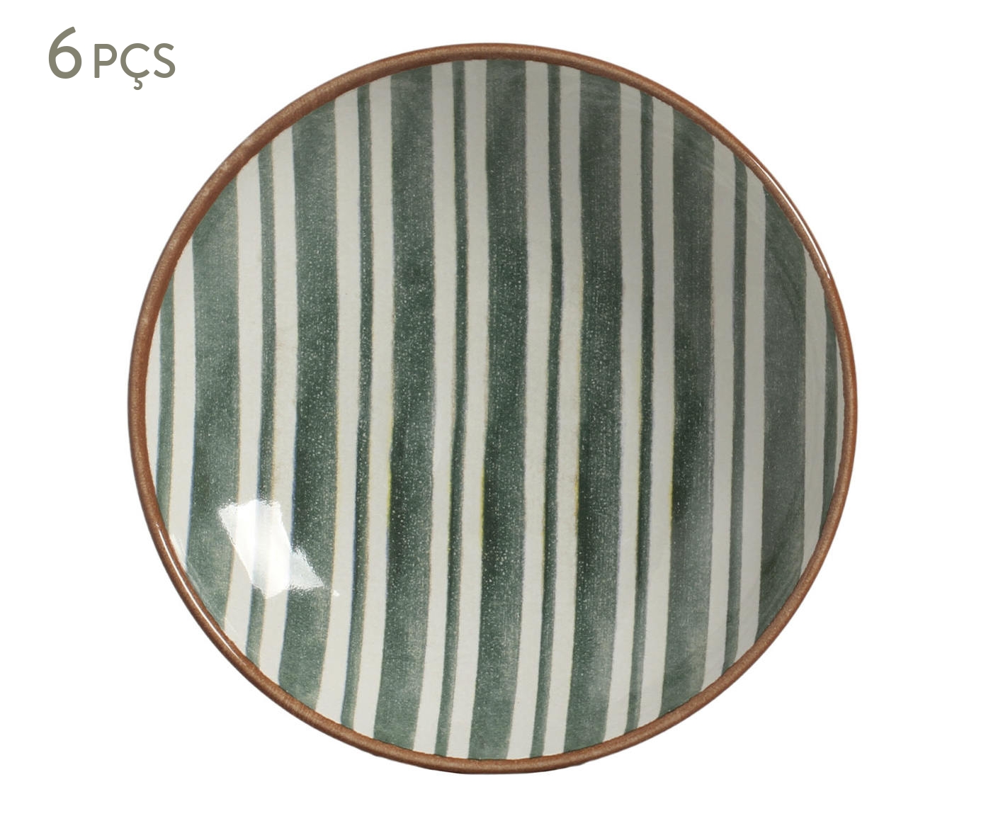 Jogo de Pratos Fundo Coup Stoneware Equador Abstrato - image 0