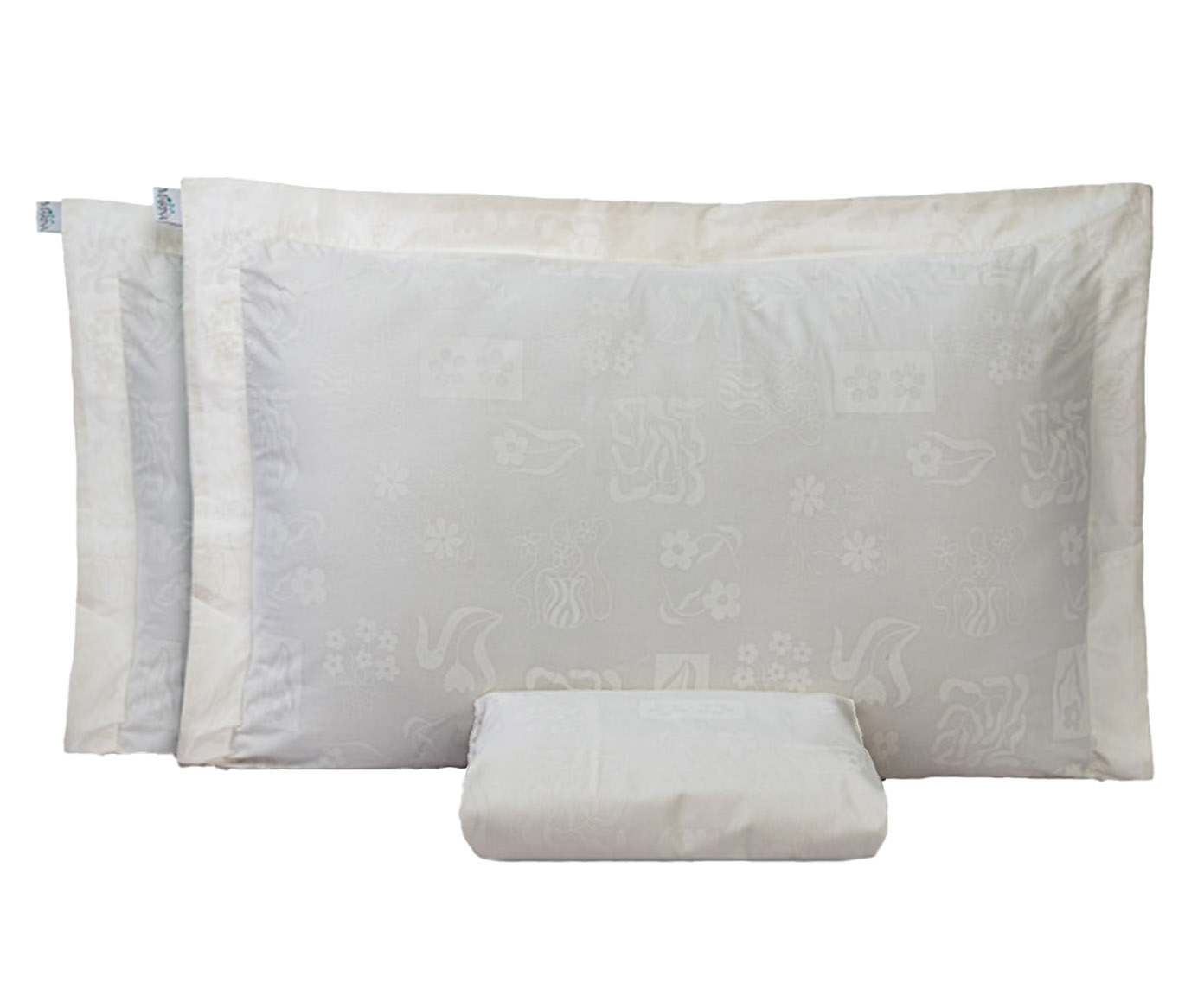 Jogo de Len&ccedil;ol Inferior Percalle Estampado All White 200 Fios - image 1