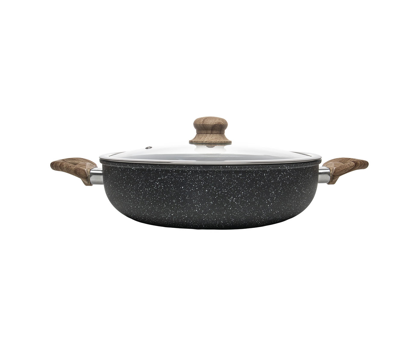Frigideira Wok de Indu&ccedil;&atilde;o Granilite Preta image number 2