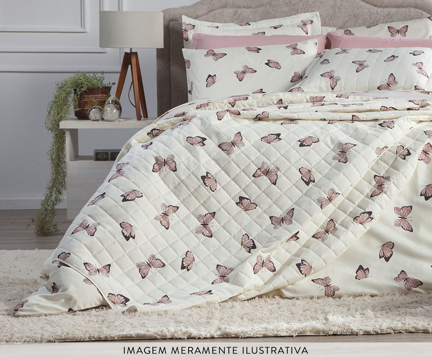 Capa Duvet Essencialle Borboletas Branco image number 5