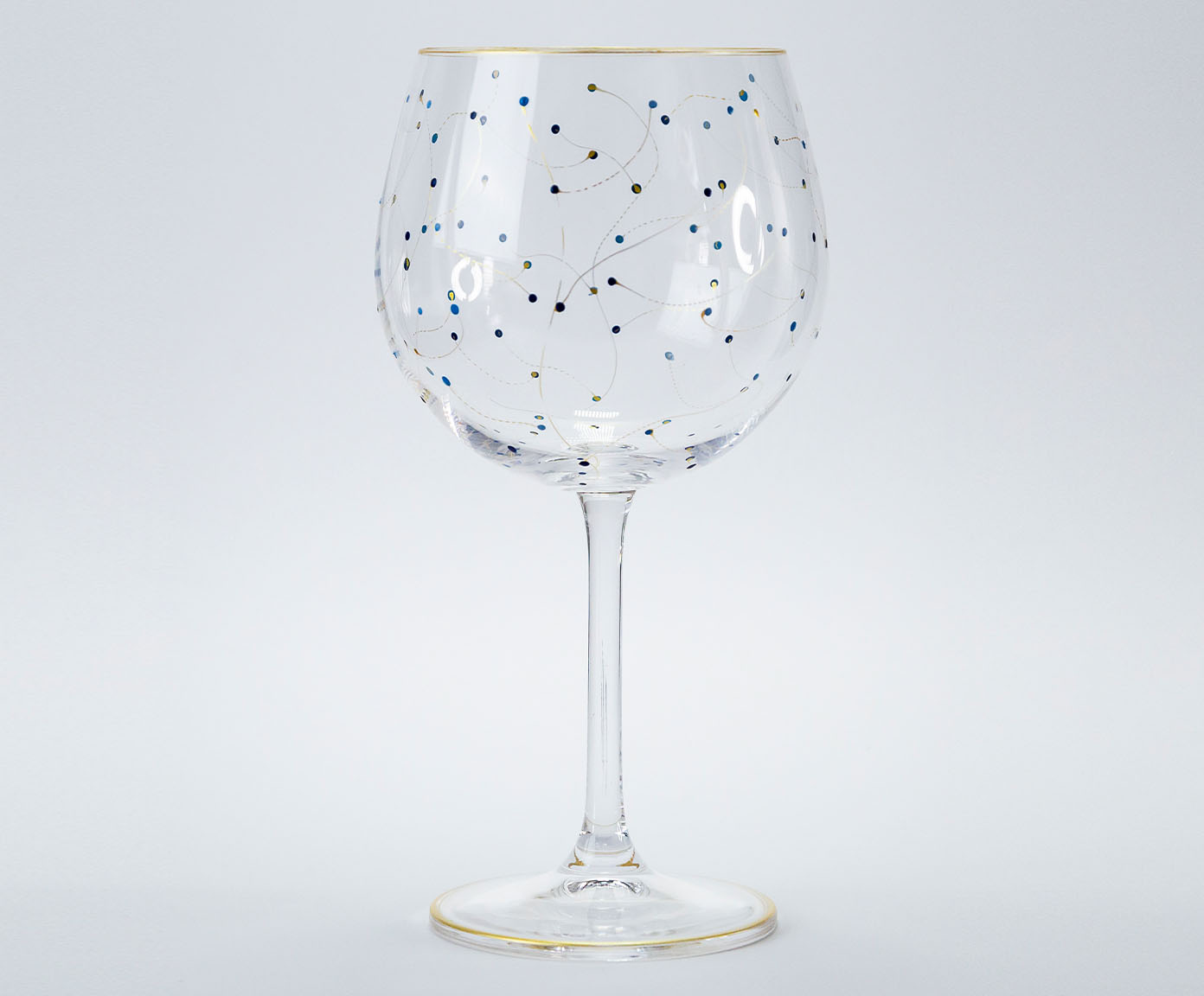 Ta&ccedil;a para Gin em Cristal Blue Leave image number 2