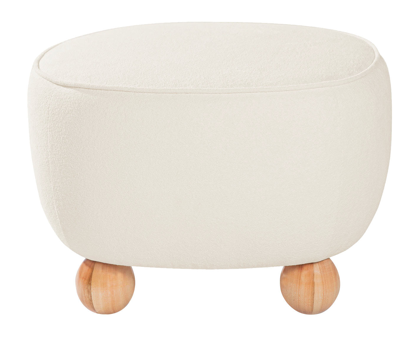 Puff Ball Feet em Boucle Aveludado Branco image number 2