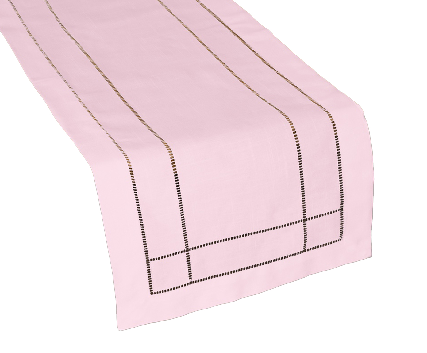Caminho de Mesa com Ponto Ajour Rosa Claro - image 1