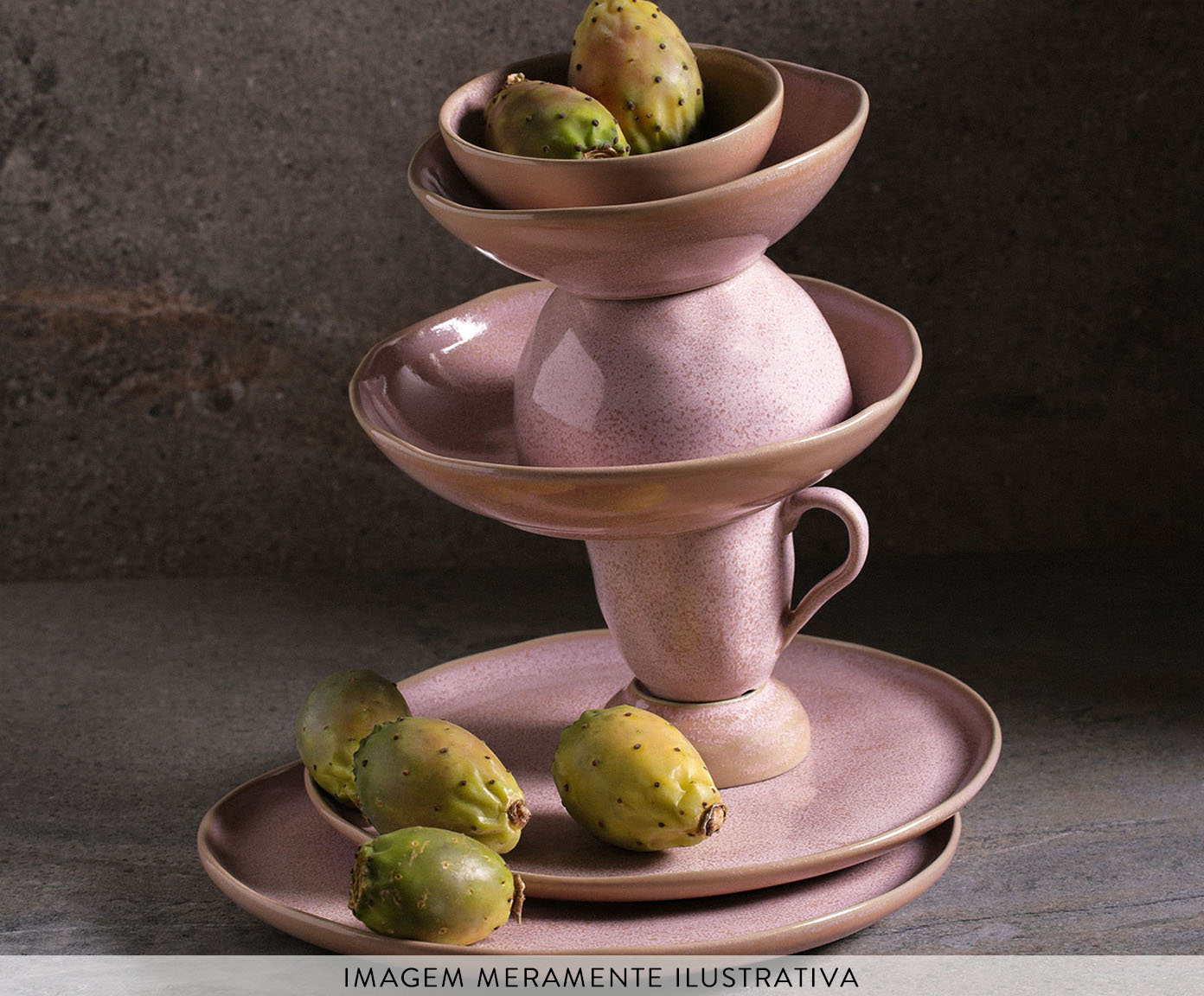 Jogo de Bowls Org&acirc;nico Litchi Rosa - image 1