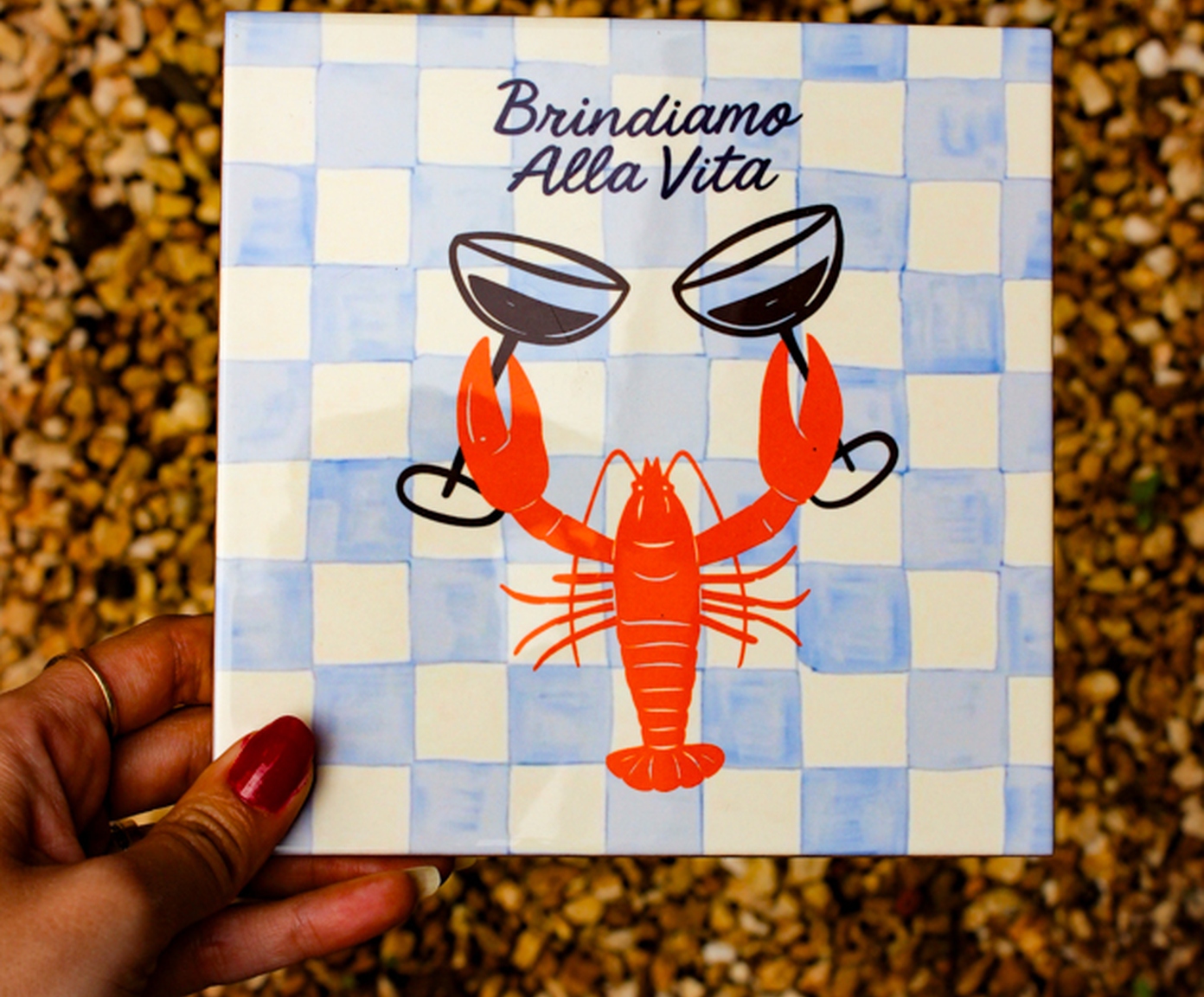 Azulejo Decorativo "Brindiamo Alla Vita" image number 3