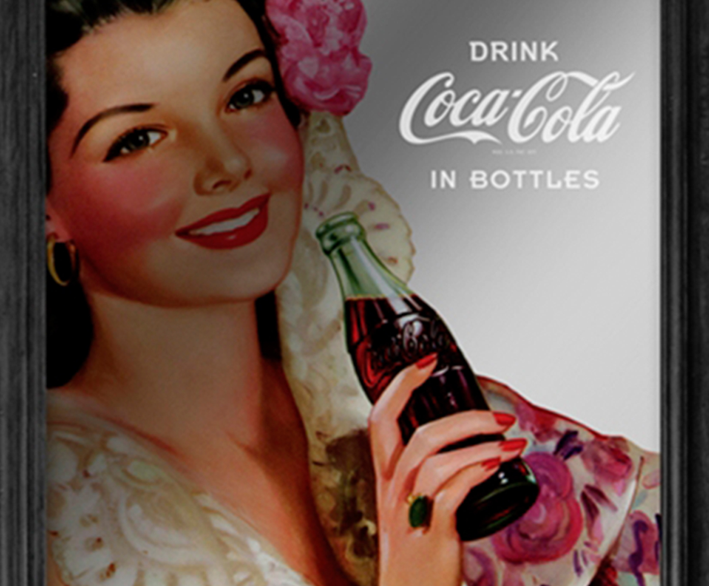 Quadro Espelhado Pin Up Brunette Lady - image 1