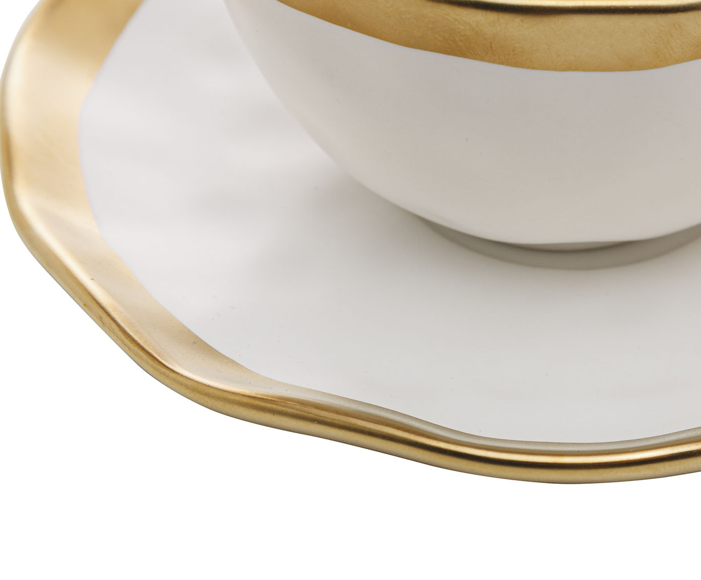 X&iacute;cara para Caf&eacute; Dubai Branco e Dourado image number 2