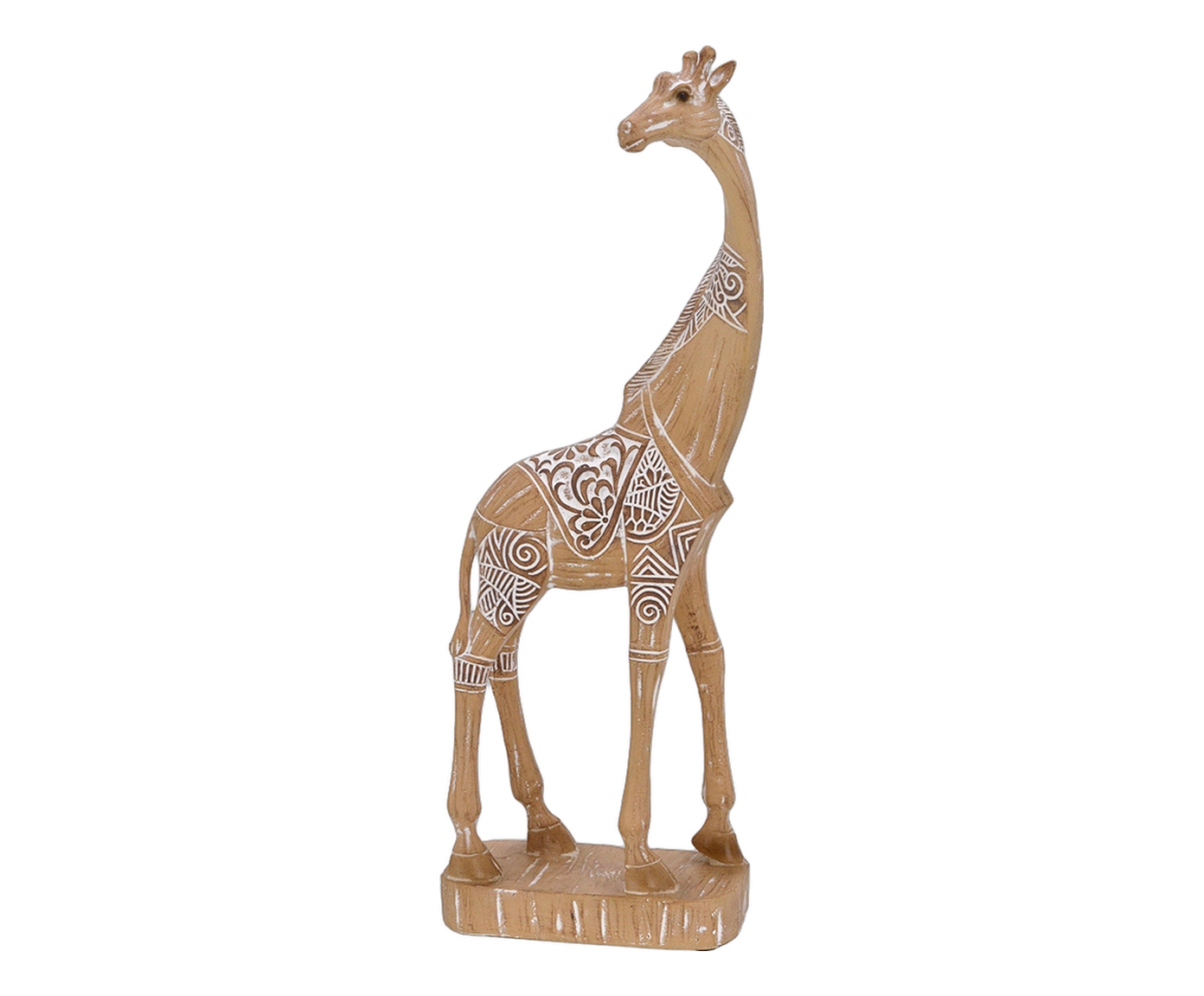 Girafa Decorativa Girafina Branco e Marrom - image 0