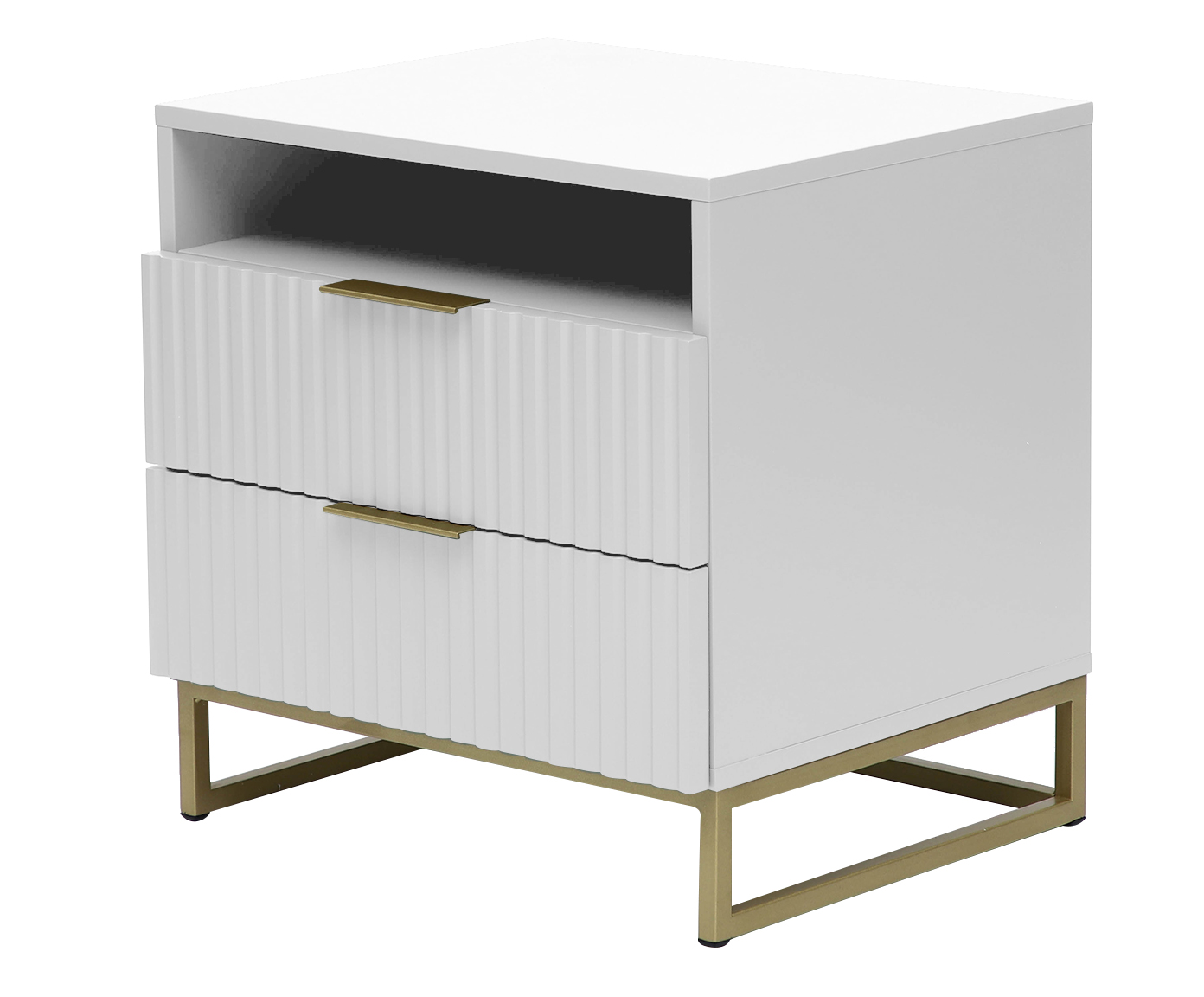 Mesa de Cabeceira Ondulada Branco - image 0