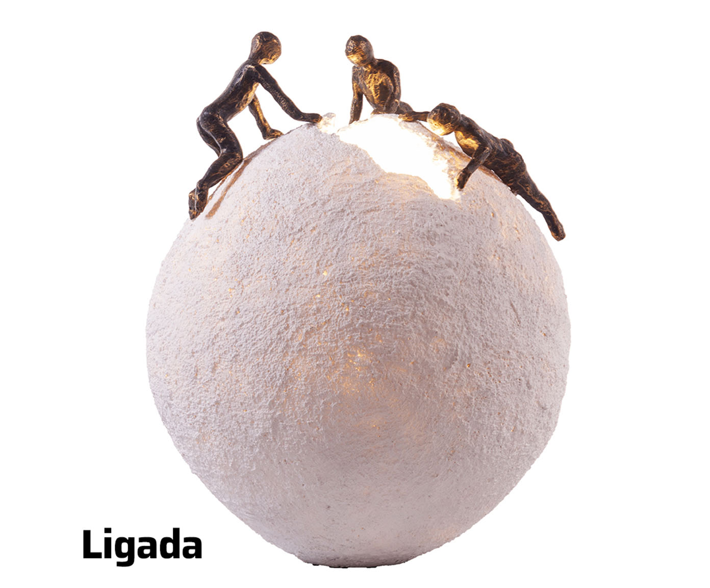 Lumin&aacute;ria de Mesa Explora&ccedil;&atilde;o Dourado Envelhecido - Bivolt - image 1