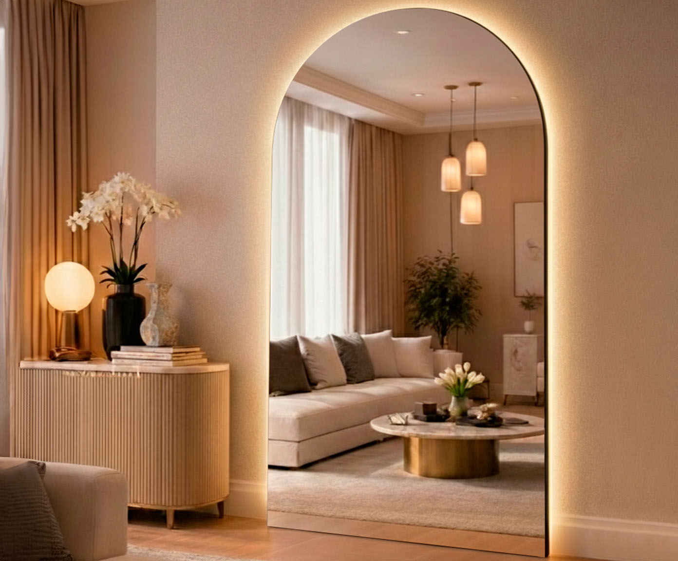 Espelho com Led Smart Marrocos Preto image number 4