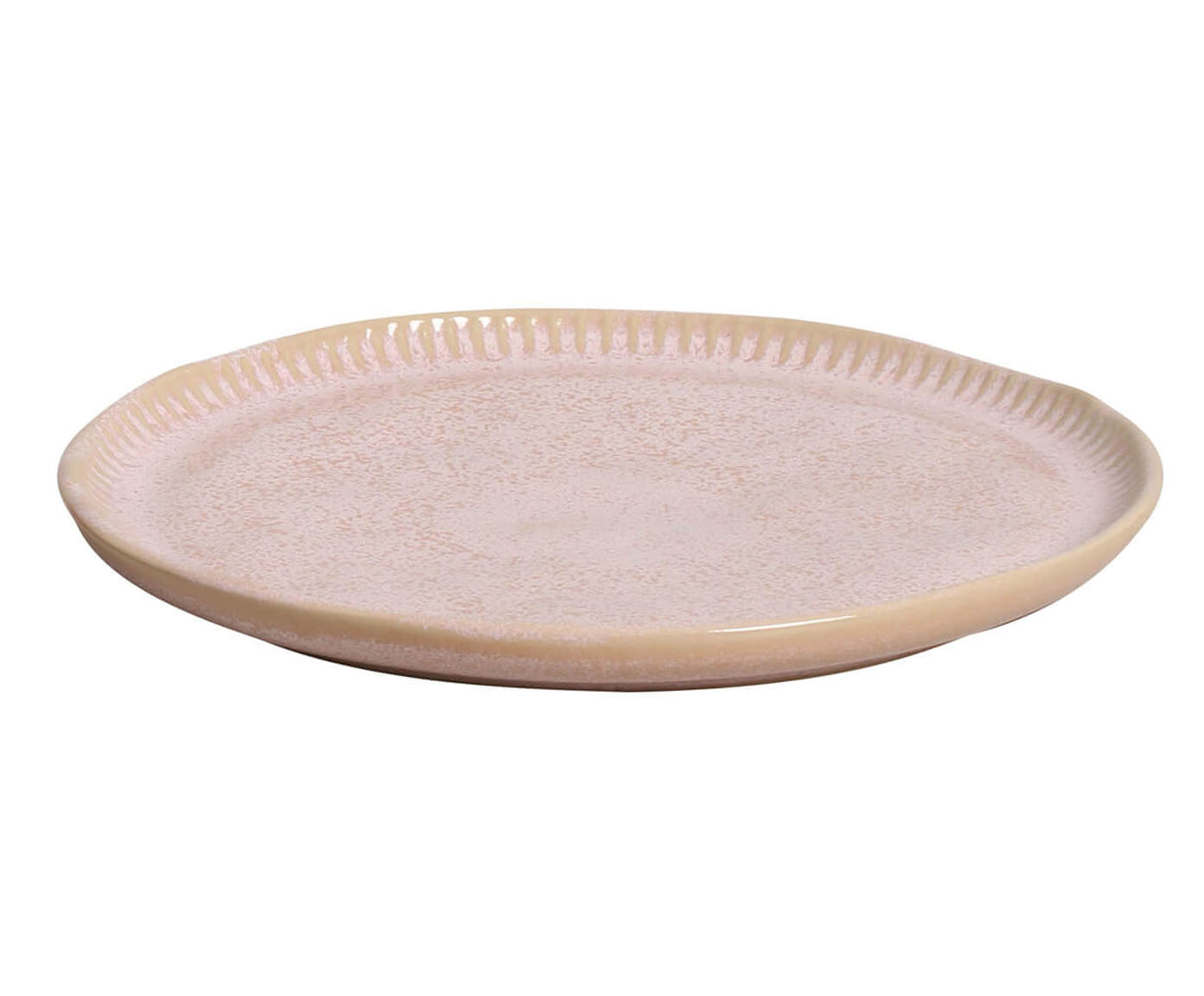 Jogo de Pratos para Sobremesa Linhas Litchi Rosa - image 1